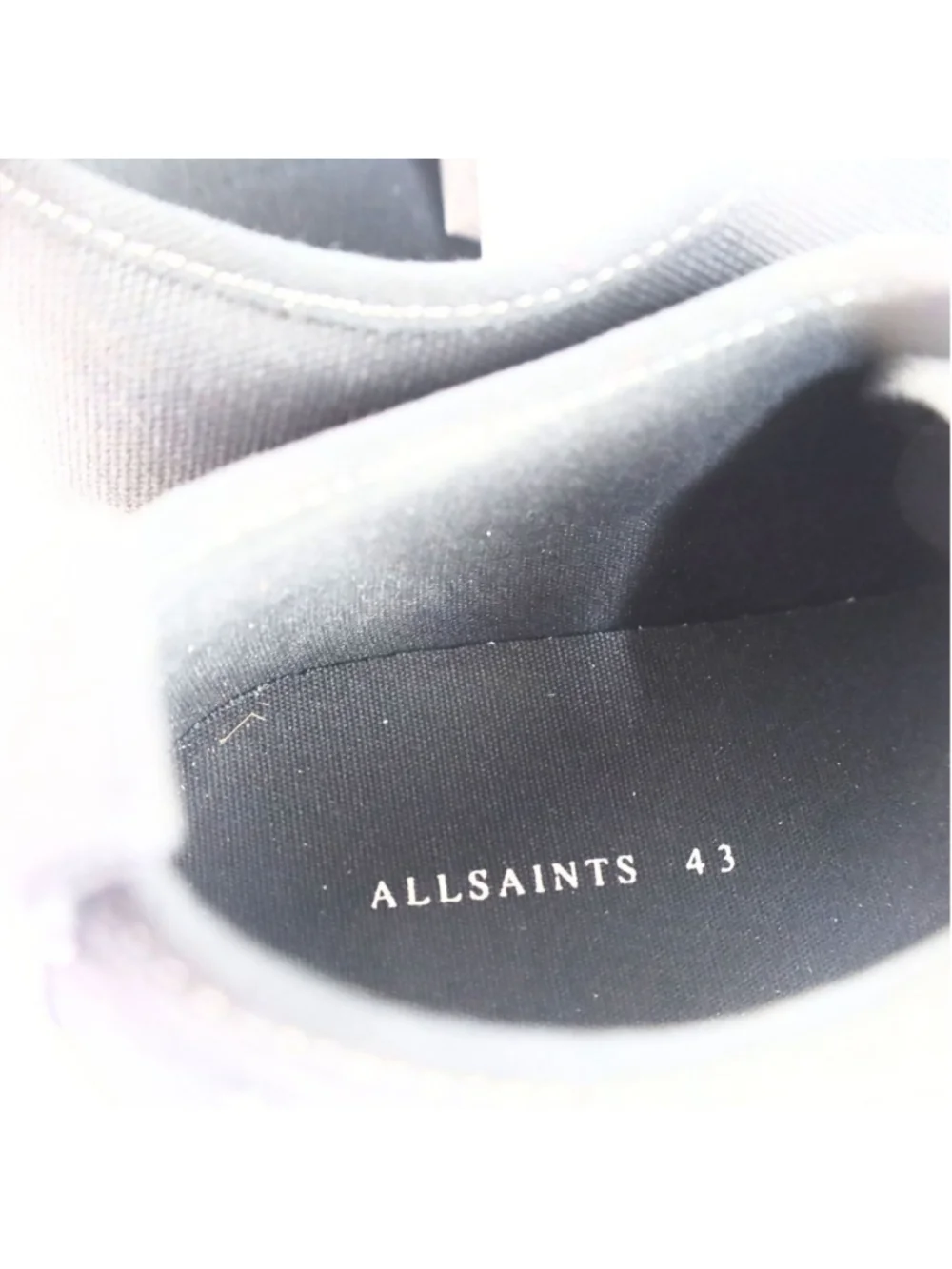 All Saints Jaxon Low Top Canvas Men Sneakers Black Size 10- 0111, 0121, 0123